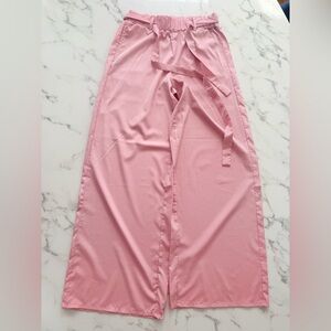 Pink Wide-Leg Pants